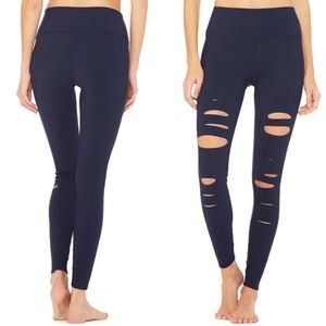 ALO Yoga High-Waisted Ripped Warrior Leggings